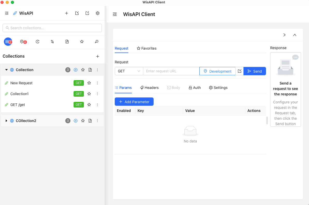 TiefWise REST API client — request builder and response viewer